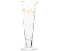 Tofficu Vaso Medidor de Vidrio de 50 Ml Líneas de Graduación Moldeadas y Resistencia al Calor, Base Redonda Adecuado para Laboratorio y Cocina