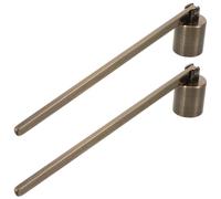 Tofficu Vintage Candle Snuffer 2pcs Stainless Steel Candle Extinguisher Tool for Tea Lights, Prevents Black Smoke and Wax Mess, for Bedroom and Weddings
