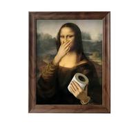 ToFlagify Póster de Mona Lisa para baño, decoración de pared, estilo retro, vintage, lienzo, pósteres con marco de 11 x 14 pulgadas