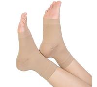 TOFLY Calcetines para fascitis plantar, 1 par, calcetines de compresión con soporte de arco para el cuidado de los pies de hombres y mujeres, manga de compresión para pies para soporte, Beige L