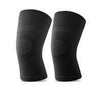 TOFLY Mangas para rodillas de compresión, 1 par rodillera de compresión para hombres y mujeres, mangas de compresión para rodillas con soporte para aliviar dolores generales, dolores de, Negro XL