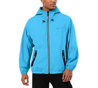 TOFOTL Autunno Abrigos 3 Cortavientos Ciclismo Warm Vestir Waterproof Chaqueta Hombre Bomber Running Field Ropa M65 Casual Cuero Cazadora Cuero Hombre Parker 5Azul cielo XXL