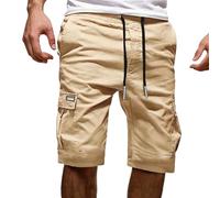 TOFOTL Bermuda Hombre Pantalon Trabajo Corto Deportivos Elastica Casual Pantalones de Trabajo Militar Bermudas Cargo Eco-Friendly Flexible Pantalones Cortos Vaqueros Hombre 19-Caqui M