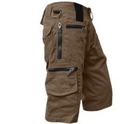 TOFOTL-Bermudas Cargo Hombre Pantalón Ropa Deportiva Stretch Rebajas Hoy Oferta Flash Trabajo Ligero Shorts Cargo Hombre Tela Resistente Táctica Pantalones de Trabajo 28-Marrón Claro L