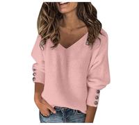 TOFOTL Blusa Blanca Mujer Elegante Polo Térmica Jersey Largo Camisetas Manga Larga Lino Cuadros Camiseta Sexy Camisa Blanca Manga Larga per Fiesta Pieces Mujer +termica Rosa XXL