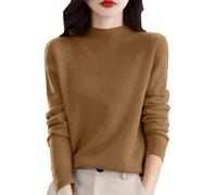 TOFOTL Blusa Mujer Elegante Polo Camisetas Jersey Otoño 2025 Ropa De Tallas Grandes Neopreno Running Camiseta Deporte Manga Larga Camisa Roja Mujer per Nochevieja Pieces +termica Camello S