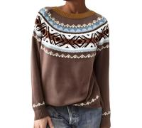 TOFOTL Blusa Mujer Otoño Térmica Blusones Polo Manga Larga Top Negro Fiesta Roupas Femininas Sueter Camiseta Blanca Camisa Mujer Elegante per Navidad Pieces +Originales Marrón M