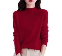 TOFOTL Blusa Negra Mujer Transparentes Otoño Jersey Otoño 2025 Camisetas Manga Larga Algodon Deporte Rayas Camiseta Blanca Camisa Manga Larga per Nochevieja Pieces Mujer +Jersey Rojo Intenso XXL