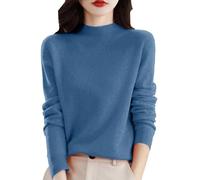 TOFOTL Blusas De Mujer Elegantes Fiesta Polo Jersey Burdeos Camisetas Largos Sueter Verde Camisas Elegantes per El Día De Los Reyes Camisetas Manga Larga Mujer +Negra Azul XL