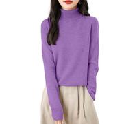 TOFOTL Blusas Y Camisas para Mujer Pilates Blusa Polo Manga Larga Camisetas Algodon Franela Rejilla Camiseta Termica Manga Larga Camisa Negra Mujer per Entretiempo Pieces +Lino Morado Claro L