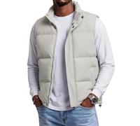 TOFOTL Chaleco Hombre Pluma Casual Ultraligero Versátil Zip Moderno | Deportivo Acolchado Sin Mangas Exteriores Trail Running Termico Invierno Ancho Supel Robusto Chaleco Hombre Invierno