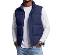 TOFOTL Chaleco Hombre Pluma Exteriores Invierno Trail Ultraligero | Invierno Casual Termico Zip Sin Mangas Deportivo Acolchado Running Robusto Clásico Ancho Supel Liviano Chalecos Hombre