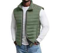 TOFOTL Chaleco Hombre Pluma Running Invierno Ultraligero Deportivo | Invierno Zip Casual Termico Trail Acolchado Sin Mangas Exteriores Liviano Moderno Ancho Supel Clásico Chalecos Hombre
