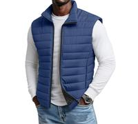 TOFOTL Chaleco Hombre Pluma Running Invierno Ultraligero Deportivo | Invierno Zip Casual Termico Trail Acolchado Sin Mangas Exteriores Liviano Moderno Ancho Supel Clásico Chalecos Hombre