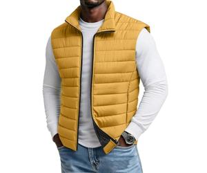 TOFOTL Chaleco Hombre Pluma Running Invierno Ultraligero Deportivo | Invierno Zip Casual Termico Trail Acolchado Sin Mangas Exteriores Liviano Moderno Ancho Supel Clásico Chalecos Hombre