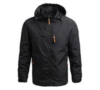 TOFOTL Chaqueta de Invierno Hombre Larga Per Parkas Largo Criança 13 Impermeable Ligera Guarda Chubasquero Moto Mono Impermeable Moto Di Bomber Mtb Cazadora Entretiempo 07-Negro XL