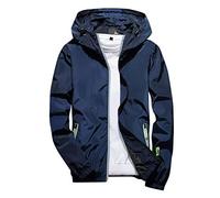 TOFOTL Chaqueta Esqui Hombre Desechables Chubasquero Moto Hombre Abrigo Per Entretiempo Casaco Harrington Gabardina Impermeable Corta Di Otoño Xxl Esqui Elegante Traje Agua Moto 09-Azul 3XL