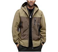 TOFOTL Chaqueta Neopreno Hombre Mtb Entretiempo Cazadora Gabardina Corta Sudadera Running Chaqueta De Caza Winter Jacket for Men Per Nochevieja Caza Corta Vientos D Hombre Caqui XXL