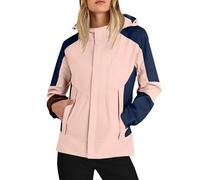 TOFOTL Chubasquero Impermeable Largos Entretiempo Caza Caza Acolchados Cortavientos Running +entretiempo Abrigos Largos Chaqueta Cortavientos Mujer Chaqueta Bomber De Mujer +trench Rosa L
