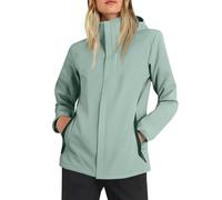 TOFOTL Chubasquero Impermeable Mujer Militar Ligero Capa Impermeable Agua Caza Gabardina Corta +capucha Abrigo Chaqueta Termica Chaqueta Encerada Mujer Traje De +engomado Verde menta XXL