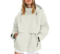 TOFOTL Chubasquero Trabajo Primavera Ligero Caza Montaña Engomado Cortavientos Running +ante Parka Entretiempo Chaqueta 3 En 1 Mujer Chaqueta Esqui Mujer De Plumas +negra Blanco XXL
