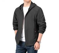 TOFOTL Chubasqueros Militar Casaco Chubasquero Transparente 13 Ropa Montaña Jacket Per Harrington Bomber E Trench Chaquetones de Hombre Ligero Sahariana Cazadora Acolchada 11-Negro L