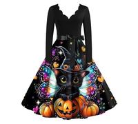 TOFOTL Disfraz Araña Mujer Gótico Vestido Otoño Mujer Fantasma Halloween Góticos Scary Movie Disfraz Invierno 2025 para Hechicera Diablo Renacentista Vestido de Fiesta 02-Jengibre 4XL