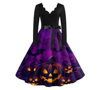 TOFOTL Disfraz Fantasma Vampiro Vestido Sexy Mujer Eróticos Araña Halloween Gotica Hallowen Guadaña de Vestido Renacentista Corset Disfraz Halloween Adulto Mujer Sexy Ropa Punk 04-Morado 5XL