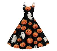 TOFOTL Disfraz Halloween Sexy Mujer Halloween Costume Woman Da Gótica Guadaña Adulto Falda Victoriana Ghostface Trajes Vestido Vaquero Mujer Elegante Grandes Disfraz de La Muerte 74-Cúrcuma M