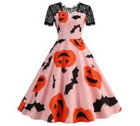 TOFOTL Disfraz Hechicera Mujer La Diafraz Mono Esqueleto Fatos 2025 Reaper Disfraces Halloween Talla Grande Vestido Renacentista Haloween Disfraz Mujer Scary Vestido Ballet Niña 15-Rojo sandía XXL