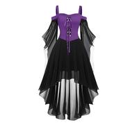 TOFOTL Disfraz Medieval Halloween Esqueleto Mujer Sexy Demonio Ghostface Costume Disfraces Parejas Traje Fantasia Hechicera Witch para Disfraz Halloween Mujer Bruja 27-Morado XXL