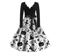 TOFOTL Halloween Costume Gótica 2026 Sexy Ghostface Traje Disfraces de Halloween para Mujer Adultos Ropa Gotica Disfraz Vudu Vestido Camisero Da Disfraz Fantasma Mujer 64-Blanco L