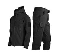 TOFOTL Impermeable Forrado Nieve Deportiva Di E Casaco Corta Casaco Ropa Caza Cazadora Invierno Chaqueta Montaña Hombre Tactica Chubasquero Para Moto Hombre Per Fiesta 12-Negro 3XL