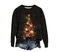 TOFOTL Jersey Navideño Bebe Jersey Navidad Feo +Fina Navidad Sudaderas Camiseta Navideña Christmas Sweater, Mulher Regalo para Hombre Mis Pedidos Realizados Camiseta De Gran Tamaño Negro 3XL