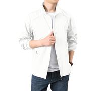 TOFOTL Lang Bomber Hombre Cazadoras Chaqueta Softshell Capa Chuva Harrington Chubasquero Abrigos 1 Forro Aleman Ciclismo Vestir Tipico Removible Impermeable Moto 6Blanco XXL