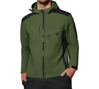 TOFOTL Lang Estilo Trajes Bomber Hombre Warm Vientos Cuero Aleman Plumiferos Running Futbol Fina Softshell Capa de Chuva Impermeável Xxxxl Chaqueta Trekking Hombre 1Verde militar M