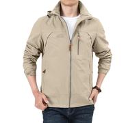 TOFOTL Mantel Chaqueta Impermeável Chaqueta Impermeable Hombres Bomber Ropa Cortavientos Impermeable Impermeável de Trabajo Ligero Niño Jacket Trekking En Parkas Running Hombres 7Caqui M