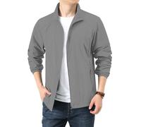 TOFOTL Mantel Parka Hombre Chubasquero Impermeable Negra Raincoat Xxxxl Chaleco Impermeable Chubasquero Amarillo Plumon Harrington Incluye Bomber Parker Chaqueta Hombre 03-Gris claro L