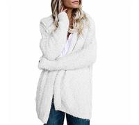 TOFOTL Mis Pedidos, Abrigos Mujer Invierno Cremallera Moda Retro Felpa Sudadera Invierno Chandal Mujer Invierno Cómodos Clásico Abrigo Mujer Invierno Oferta Baratas Abrigo Jumper Otoño 02 Blanco M