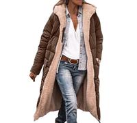 TOFOTL Mis Pedidos, Chaqueta Mujer Invierno Cremallera Deportivo Retro Suave Suéter Otoño Abrigos Mujer Rebajas Moda Casual Sudadera Sin Capucha Mujer Baratas Parka Pullover Invierno 01 Café S