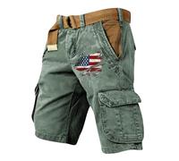 TOFOTL-Pantalon Corto Chino Hombre Pantalones de Boxeo Fitness Ropa de Cargo Negro Correr Holgado Resistente Ejercito Español Pantalones Tallas Grandes Vaqueros Cortos Hombre 20-Verde XL