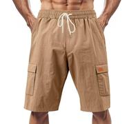 TOFOTL Pantalon Corto Lino Hombre, Moda Corto Trekking Senderismo Deporte Padel Deportivas Deportivo Running Deportivos Baloncesto Cremallera Deportiva Crossfit Gym Golf Bolsillo Short Hombre,XL