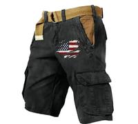 TOFOTL Pantaloneta Hombre Ropa de Trabajo Pantalones Cortos Lino Shorts Ejercito Español Pantalones Cortos Cargo Hombre Negro Militares Deportivo Velilla Mis Pedidos 20-Negro XL