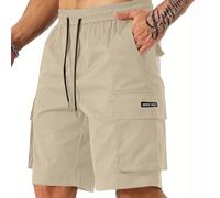 TOFOTL Ropa de Hombre Trabajo Elasticos Boxeo Verano Shorts Cargo con Bolsillos Impermeables Short Deporte Ligero Pantalon Cargo Corto Pantalones Velilla Trabajo Hombre 21-Beige XL