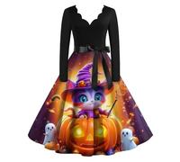 TOFOTL Ropa Gótica Disfraz Sexy Halloween Mujer Vampiresa La Vestido Scary Grandes Esqueleto Disfraces de Vampiro Vestido Disfraz Esqueleto Mujer 2025 Halloween Costumes 02-Morado Claro S