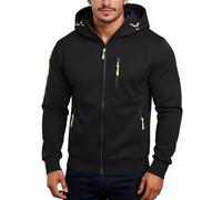 TOFOTL Sudadera Capucha Running Sudaderas Con Hombre Algodon Regalo Chaquetas De Borrego Forro Polar Hombre Con Capucha Sweatshirt Homem Chaqueton Navideña +regalos Tallas Grandes O-Negro L