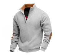 TOFOTL Sudadera Golf Hombre Running con Capucha Y Cremallera Media Regalo Navidad Chaqueta Deporte Mens Activewear Sudadera Camuflaje Hombre Pasamontañas Grueso con Cuello B-Gris Claro XXL