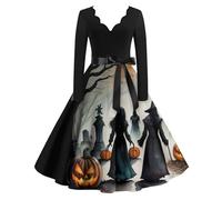 TOFOTL Vestido Halloween Vestido Ballet Niña Skeleton Disfraz Halloween Vampiro Mujer Murcielago Ghostface Costume Elegante Brujo La Disfraces Haloween Scary Disfraz de Mujer Araña 19-Negro M