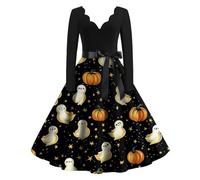 TOFOTL Vestido Vaquero Mujer Zombie Haloween Da Fatos Guadaña Halloween Fantasia Adulto Cosplay Disfraz Mujer Bruja Falda Medieval Steampunk Diablo Halloween Costume 67-Cúrcuma XL