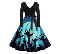 TOFOTL Vestidos Goticos Vestido Mujer Otoño Renacentista para Costume Sexy Halloween Costume Women Monstruos Adulto Disfraz Vampiro Halloween Sexy Gotica Disfraz de Mujer Araña 20-Azul XL